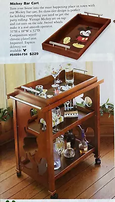 Disney Mickey Icon Bar Liquor Cart And Removable Tray Set. NEW Prefer Pick Up! • $895.95