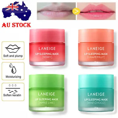 4pcs Laneige Lip Sleeping Mask Mini Kit Set Night Care Set Water Lip Mask AU • £8.23