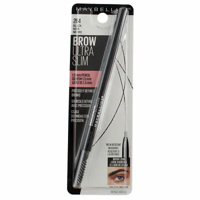 2 Pack Maybelline Brow Ultra Slim Eyebrow Definer Pencil Black 264 0.003 Oz • $21.19