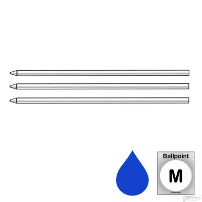 Pk/3 Monteverde D13 SoftRoll Mini (D1) Ballpoint Refills Blue Medium • $11.97