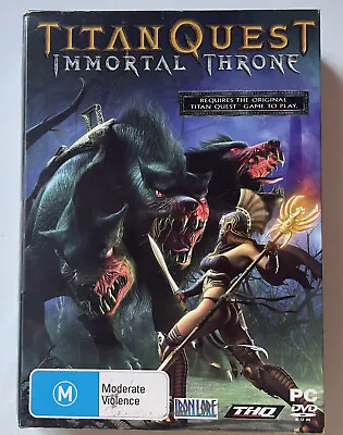 Titan Quest Immortal Throne Box Set (2007) PC CD ROM Computer Video Game 2 Disc • $18