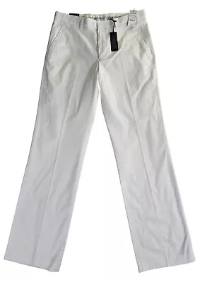 Express Producer Modern Fit Dress Pants Men's Size 33x34* White Striped Straight • $28.16