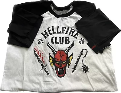 $50 • Buy Authentic Hellfire Club Netflix Raglan Shirt Size Large