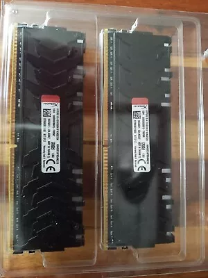 Kingston HyperX FURY DDR4 Desktop RAM 16GB Kit (2x8GB) 64-Bit 2400Mhz - Black • $15