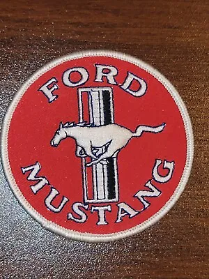 Red Ford Mustang Iron On Patch Free Shipping • $10.99