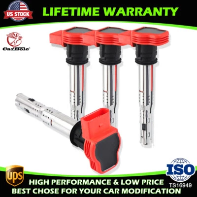 $56.92 • Buy 4 Ignition Coil Pack For Audi TT A4 VW Golf Jetta GTI 2.0L 2.0T A5 1.8L UF529 US