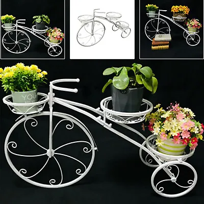 $39 • Buy Durable Large Bicycle Plant Stand Flower Pot Cart Holder Home Fashion Decoration