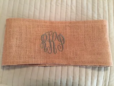 Burlap Pillow Sleeve With Monogram RPK - Excellent Used Condition! • $20