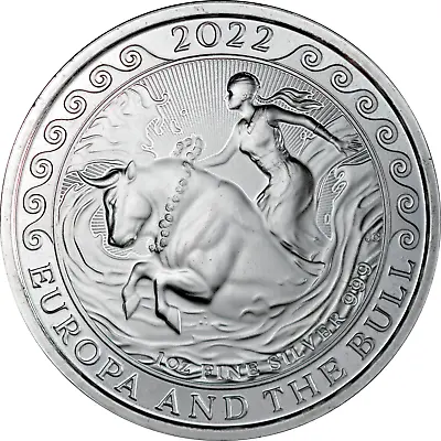 1 Oz Silver Coin 2022 Central Bank Of Malta Europa And The Bull 1.5 Euro BU • $35.02