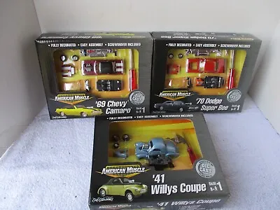 Lot Of 3 American Muscle Diecast 1/64 Model Cars ~ '41 Willys ~ Superbee Camaro • $9.99