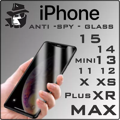 IPhone 15 14 13 12 11 Pro XS Max XR X AntiSpy Screen Protector  Apple Privacy AU • $7.59