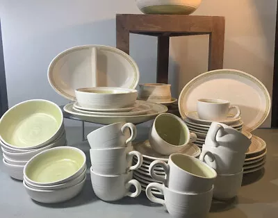 Vintage Mid Century Franciscan Hacienda Lime Green Dining Dinner Set Of 50 (10C) • $259.99