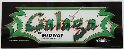 GALAGA Marquee Midway Logo Screen Printed ON GLASS!  - PA EXCLUSIVE! • $125