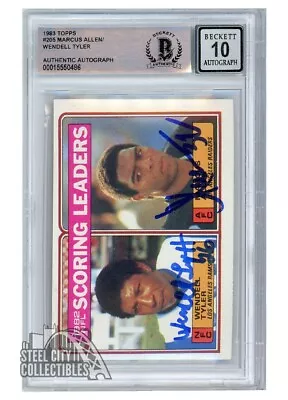 Marcus Allen Wendell Tyler 1983 Topps Autograph RC Card #205 BAS 10 • $116.96