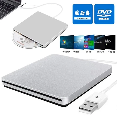 £17.79 • Buy USB 2.0 External DVD RW Drive CD DVD Rewriter Burner Reader For Mac Laptop PC