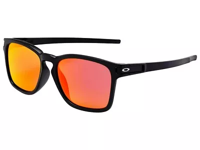 Oakley Latch SQ Sunglasses OO9358-03 Matte Black/Ruby Iridium Asian • $129.99