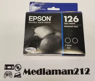 2 Pack Epson OEM Genuine 126 High Capacity Black Cartridge EXPIRED: 7/2017 NEW • $18.17