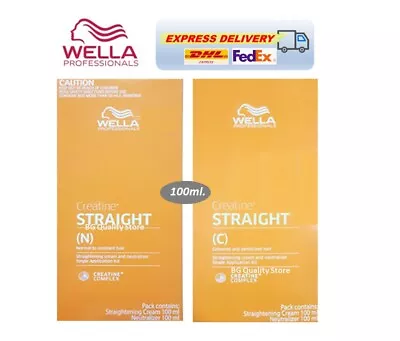 2X 3X Wella Creatine Straight C Or N Hair Straightener Straightening Cream 100ml • $58.50