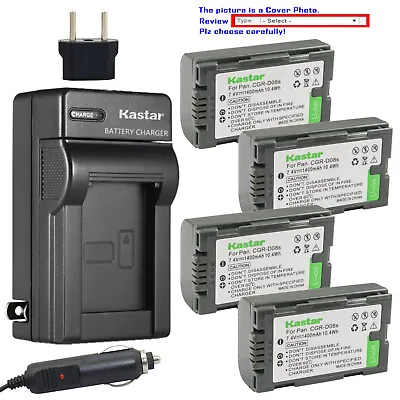 Kastar Battery AC Travel Charger For Panasonic CGR-D08 NV-MX7DEN NV-MX300 NV-GS3 • $6.99