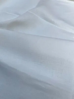 Soft Linen Fabric Material Curtains Dress Decor Material 140cm Wide- Plain White • £0.99