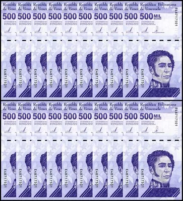 Venezuela 500 Million Bolivares Soberano 2020 UNC X 20 PCS Bundle USA Seller • $24.99