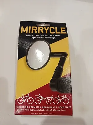 Mirrycle Bar End Rear View Mirror 3  Convex Lens Fits Mountain / Commuter Bikes  • $14.70