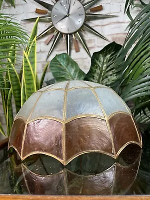 Vintage Natural CAPIZ Shell Lampshade Light Shade Lamp Pendant Ceiling Retro • £19.99