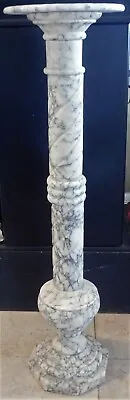 $975 • Buy Vintage Italian Solid Marble 38  Pedestal Column Plant Stand