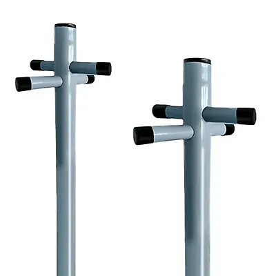 Pack Of 2 Washing Line Clothes Post Pole Galvanised 2.4m/8ft With Ground Sockets • £34.85