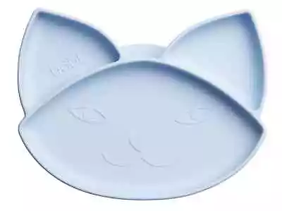 Babi® Baby Toddler Large Suction Cat Plate Non Slip Weaning Plate (BLUE) • £2