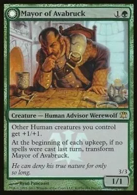 FOIL Mayor Of Avabruck ~ PreRelease Innistrad  Magic MTG NM  • $10.93