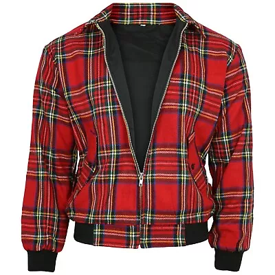 £19.99 • Buy Relco Red Tartan Harrington Jacket Skinhead Mod Scooter Ska Punk Retro 
