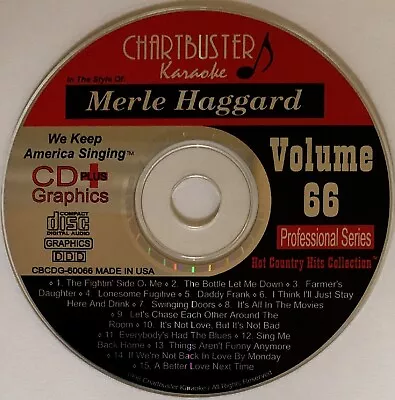 Chartbuster Karaoke - Pro Series Country - Merle Haggard - Cb60066 -rare! • $9.49