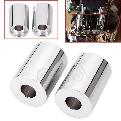 Chrome Motorcycle Handlebar Riser Extensions For Harley Softail Sportster Dyna • $32.28