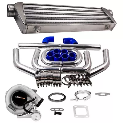 T04E T3 Universal Turbo Charger V-Band 2.5   Intercooler Pipe Piping Kit • £275.99