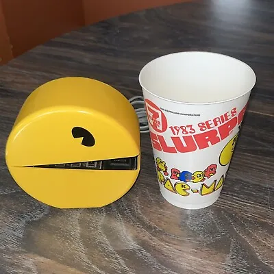 Vintage 1980’S PAC-MAN Phone & PAC-MAN Slurpee Cup 7-11 Lot • $89