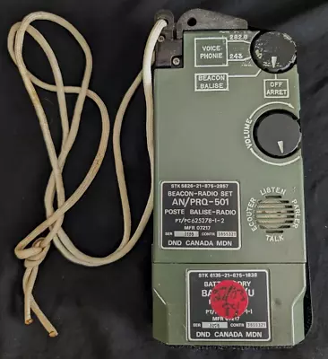 Canadian Military AN/PRQ-501 Survival Beacon Radio Set With Battery • $15.83