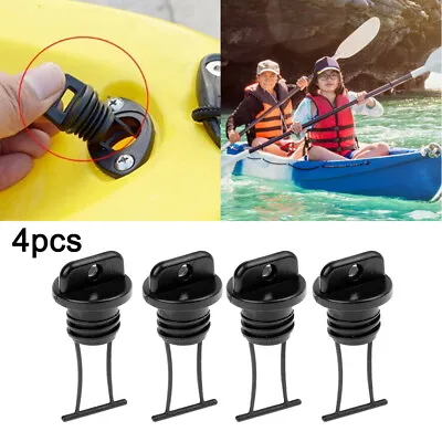 $11.99 • Buy 4Pcs/Set Universal Plugs Bung Drain Plug Kit For Dinghy Kayak Canoes Boat AU