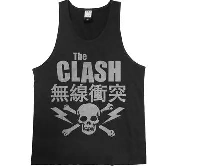 £31.44 • Buy Amplified Men's Vest The Clash - Bolt Charcoal New