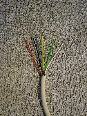 £3.39 • Buy 6 Core Alarm Cable. White. Top Quality CQR British Made. Free UK Postage.
