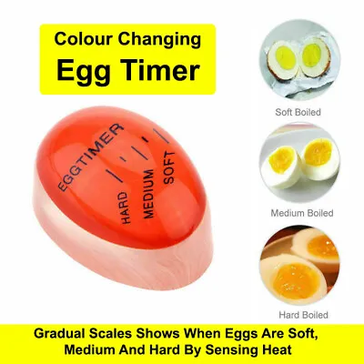 Heat Sensitive Color Changing Egg Timer Soft Hard Boiled Display Cooking • $8.69