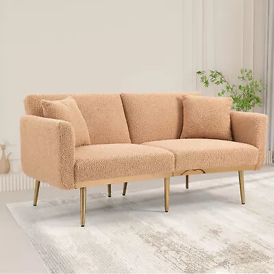 COOLMORE Velvet Sofa  Accent Sofa .loveseat Sofa With Metal Feet • $403.17