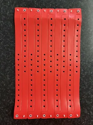 50  5/8  X 10  CANDY RED VINYL WRISTBANDS WRISTBANDS FOR EVENTS • $12.99