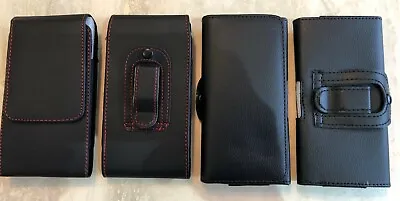 For Oppo A9 A95 A83 A53 Belt Clip Loop Black Leather Tradesman Case Cover Pouch • $16.50