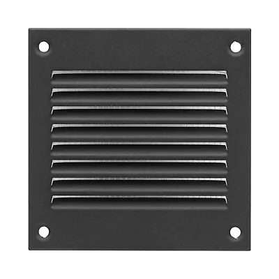 Anthracite Metal Air Vent Grille 100mm X 100mm With Fly Screen Flat Duct Cover • £6.99