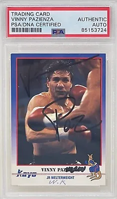 Vinny Paz Pazienza Signed 1991 KAYO Boxing Trading Card #104 JR Welterweight PSA • $69.99