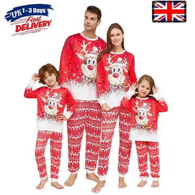 Christmas Family Matching Pyjamas Adults Kids Nightwear Pajamas PJs Sets NEW • £8.96