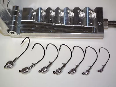 Freshwater Bullhead Barbed Jig Mold 1/16 - 1/2oz CNC Aluminum • $155