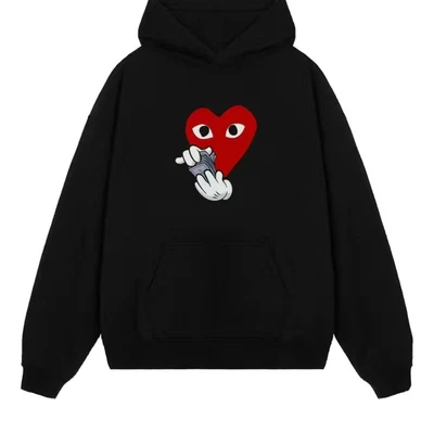 £25 • Buy Comme Des Garçons   Play Black Hoodie Size S