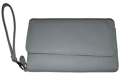 MY BIG FAT RFID CHECKBOOK WALLET/Wristlet ZIPAROUND  Light Blue  MSRP $45 • $27.30